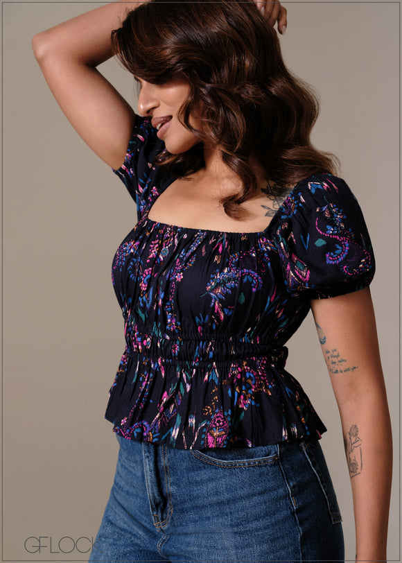 Printed Crop Top - 241125