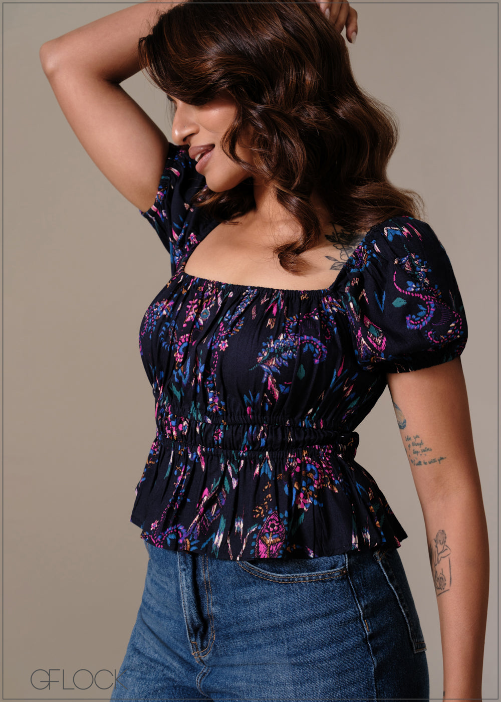 Printed Crop Top - 241125