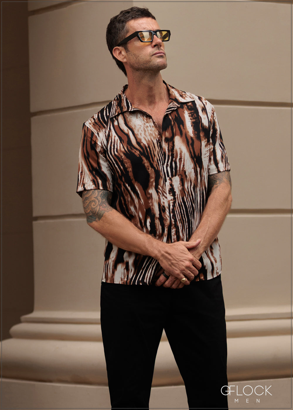 Normal Collar Short Sleeve Shirt - 130825