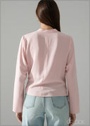 Long Sleeve Wrap Detailed Top - 240826