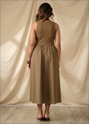 High Waist Two Tone Dress - 290925