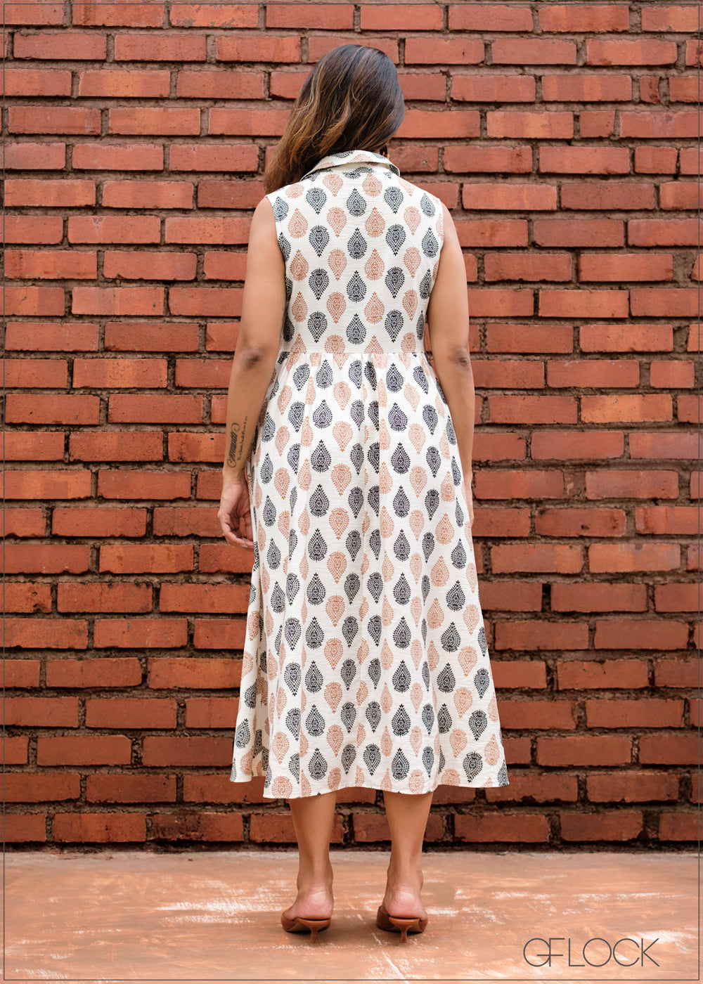 Printed Midi Dress - 101125