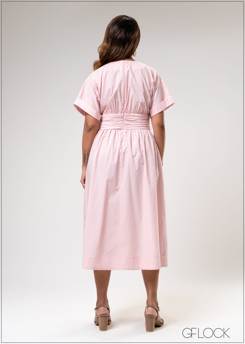 Waist Gathered Dress - 310725