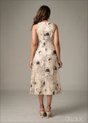 High Neck Cowl Maxi Dress - 051225