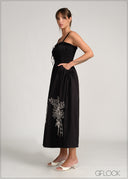 Embroidered Midi Dress - 231225