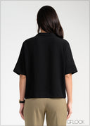 Short Sleeve Collared Top - 050925