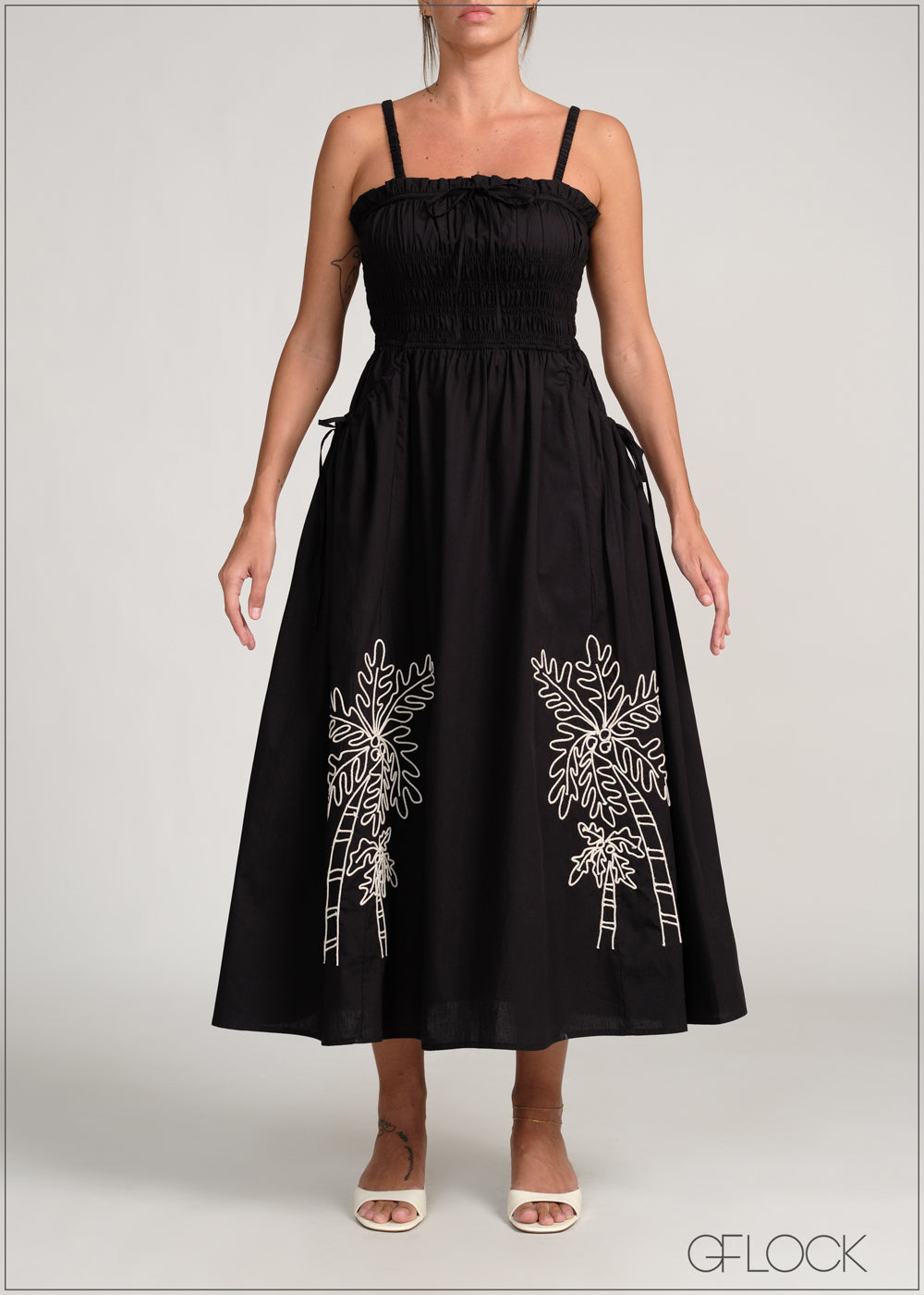 Embroidered Midi Dress - 231225