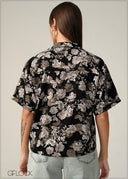 Cuban Collar Printed Shirt - 090326