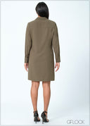 Long Sleeve Shirt Dress - 200625