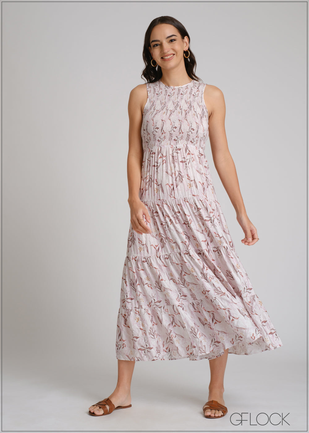 Smocking Maxi Dress - 250425