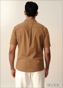 Normal Collar Short Sleeve Shirt - 260726