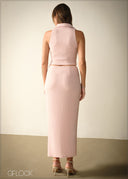 High Waist Midi Skirt - 271125