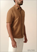 Normal Collar Short Sleeve Shirt - 260726