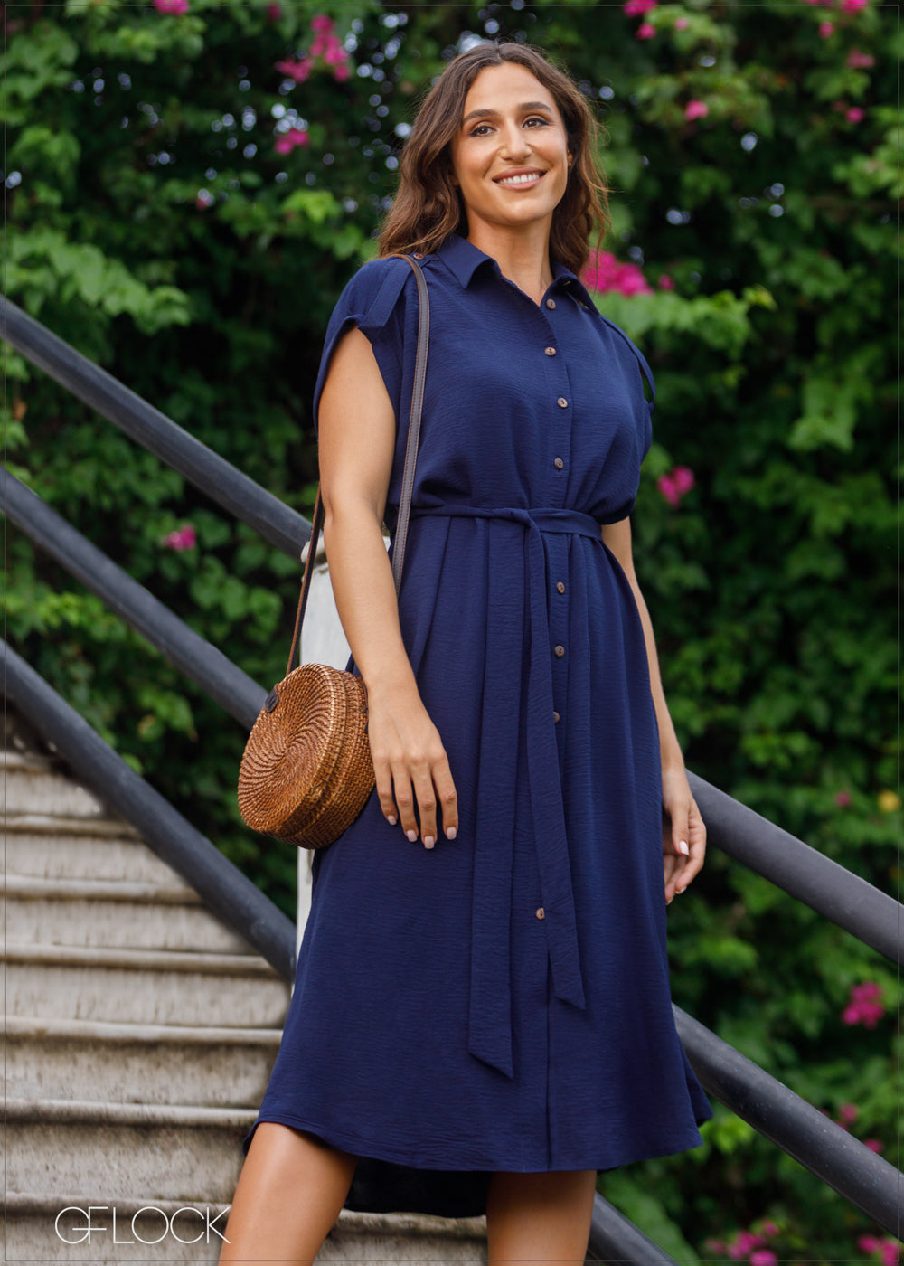 Button Down Midi Dress - 020824