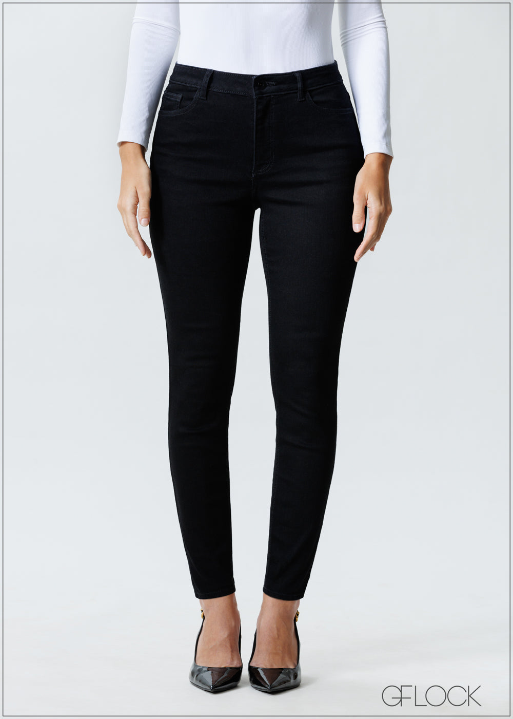 Black High Rise Skinny Jean - 151025