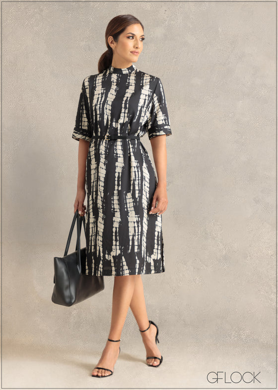 Printed Over-Sized Dress - 241123