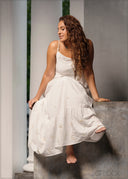 Hand Embroidered Strappy Maxi Dress -231125