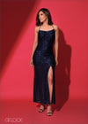 Sequin Embellish Strappy Maxi Dress - 151223