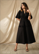 Gather Detailed Dress - 290925