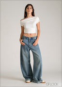One Shoulder Crop Top - 110626