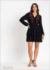 Embroidered Frill Dress - 041124