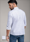Printed Normal Collar Long Sleeve Knit Shirt - 240523
