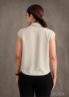 Sleeveless Lapel Shirt With Pockets - 260124