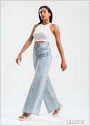 Wide Leg Moon Wash Jean - Short Length - 250625