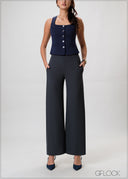 High Waist Straight Leg Pant - 230926W