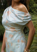 Cold Shoulder Midi Dress - 090526
