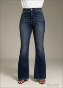 Mid Wash Bootcut Jean - Long Length - 170126