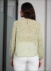 Printed Blouse With Puff Sleeves - 061123