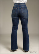 Mid Wash Bootcut Jean - Long Length - 170126