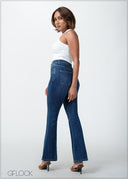 Mid Wash Bootcut Jean - Short Length - 120725