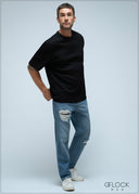 Textured Oversize T-Shirt - 110925