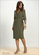 Wrap Midi Dress - 130826
