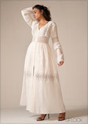 Lace Mix Maxi Dress - 190326