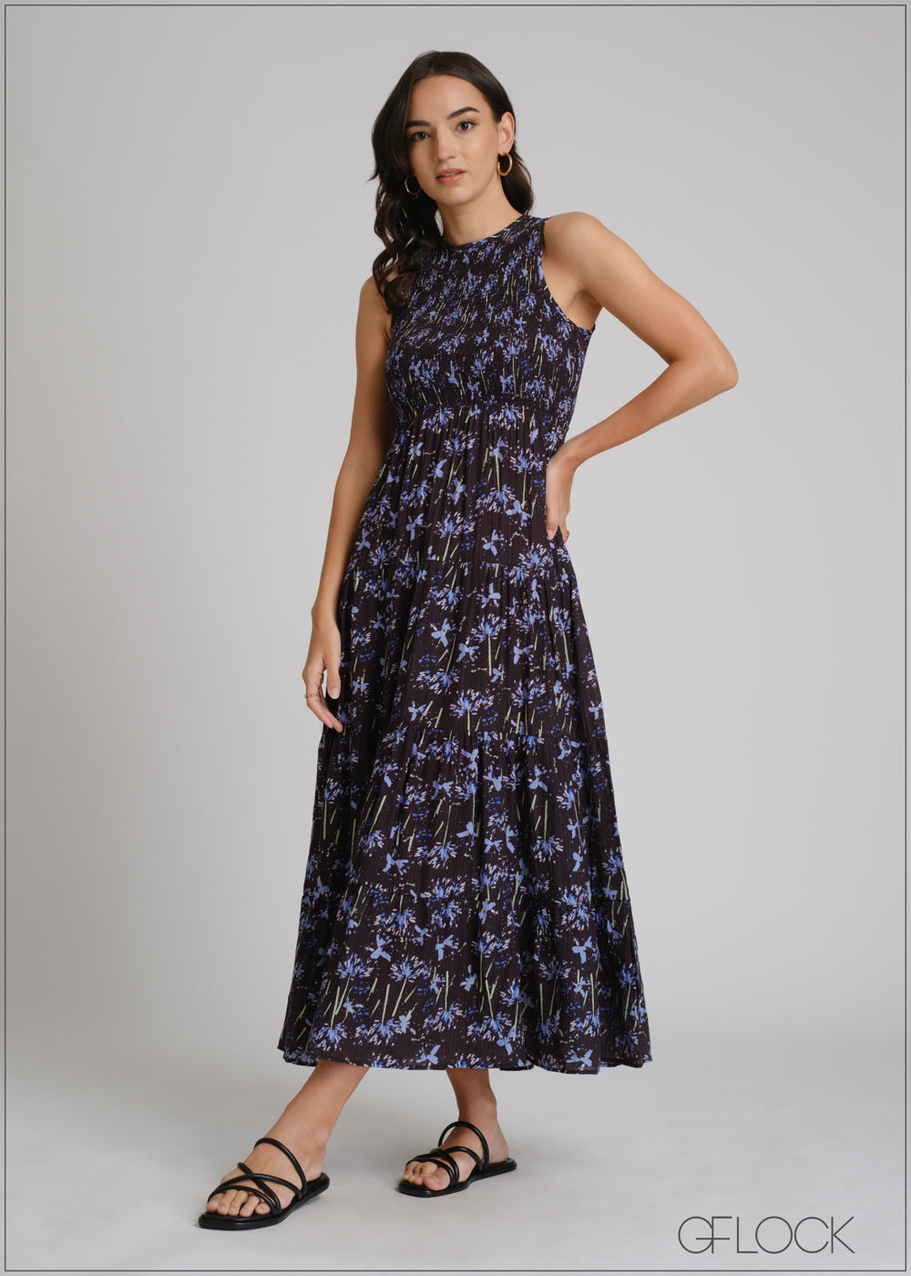 Smocking Maxi Dress - 250425