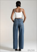 High Rise Straight Leg Jean - Long Length - 120926