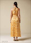 Halter Tie-Up Maxi Dress - 250725