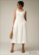 Sleeveless Midi Dress - 280925