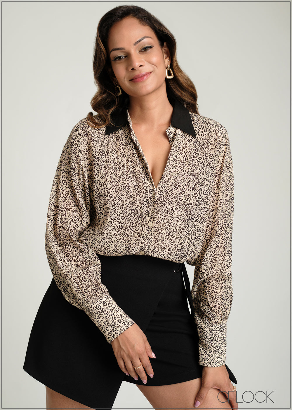 Contrast Collar Detailed Shirt - 100425IE