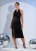 Cowl Neck Detailed Midi Dress - 271224