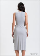 Sleeveless Wrap Dress - 310325