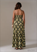 Front Detailed Maxi Dress - 111225