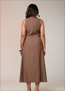 Sleeveless Midi Dress - 031125