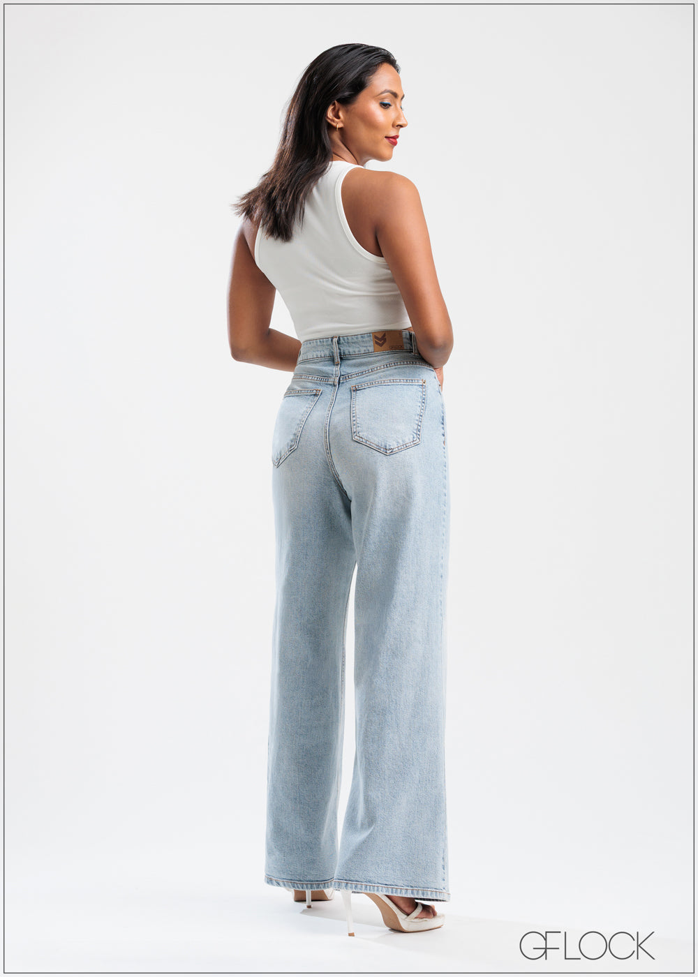 Wide Leg Moon Wash Jean - Long Length - 250625