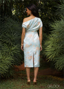 Cold Shoulder Midi Dress - 090526