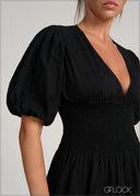 Smocking Detailed Dress - 231225