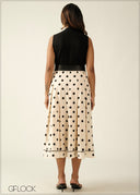 Polka Dot Dress With Leather Belt - 270726